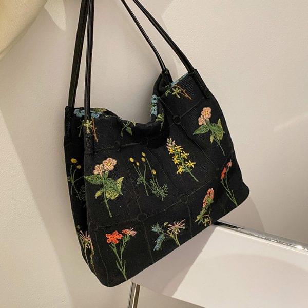 Black Embroidered Bag